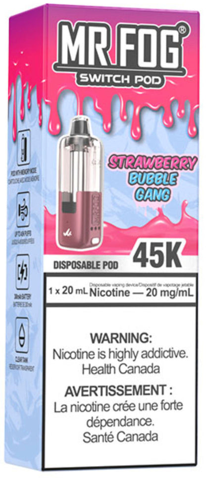 MR FOG SWITCH POD Pod Pack - Strawberry Bubble Gang Cloud Island Vapour MR FOG SWITCH POD Pod Pack - Strawberry Bubble Gang Cloud Island Vapour