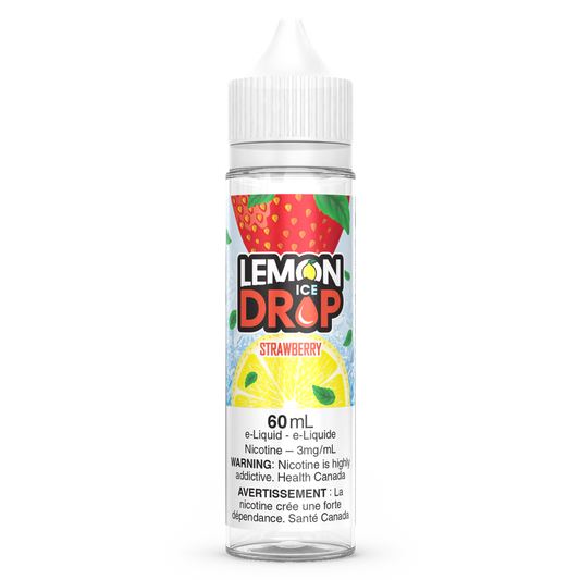 Strawberry LEMON DROP ICE Vape Juice E-Liquid 60mL Freebase