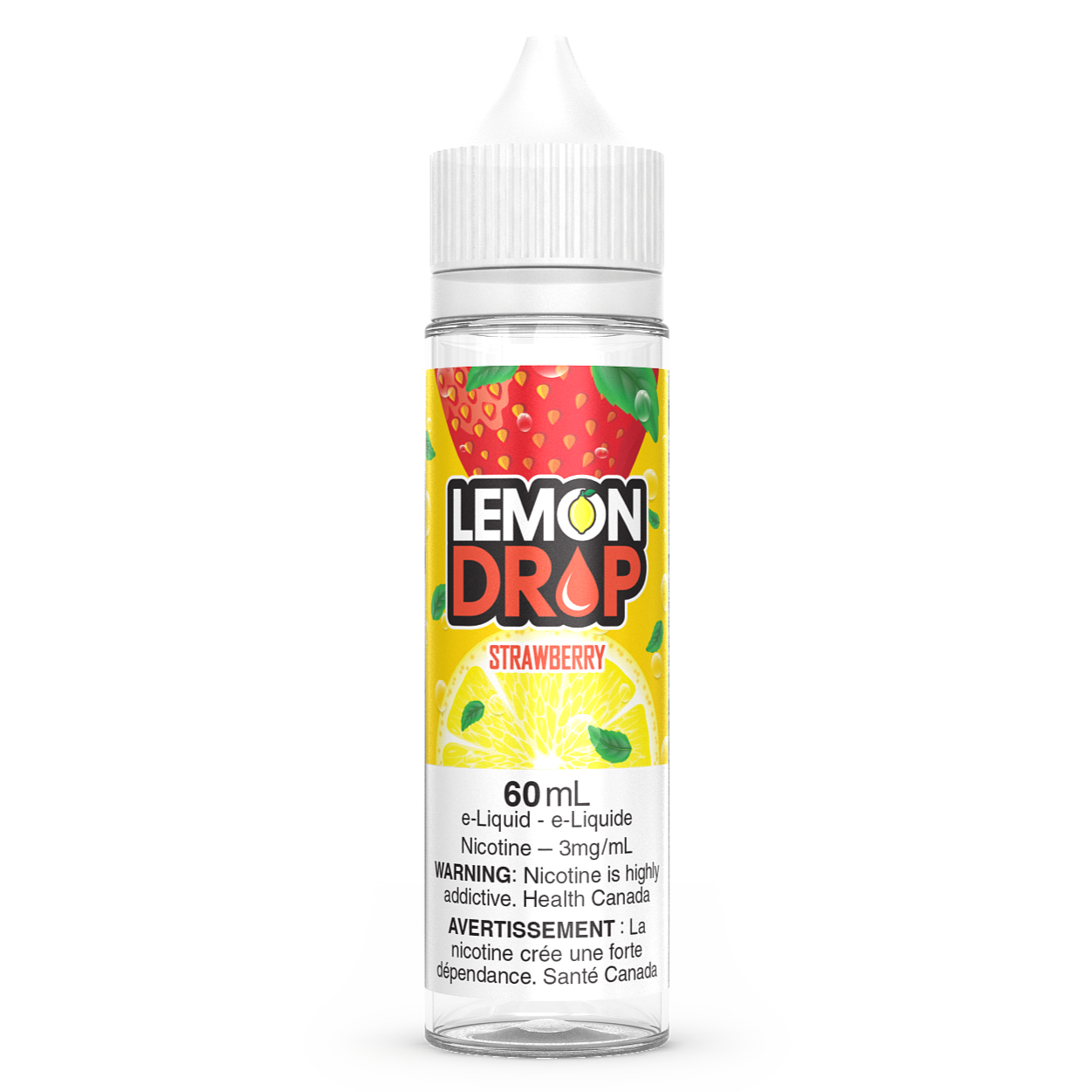 Strawberry LEMON DROP Vape Juice E-Liquid 60mL Freebase