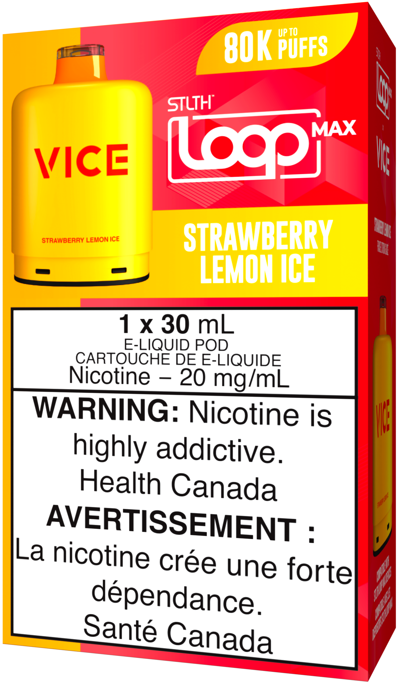 Strawberry Lemon Ice STLTH LOOP MAX X VICE Pod Pack