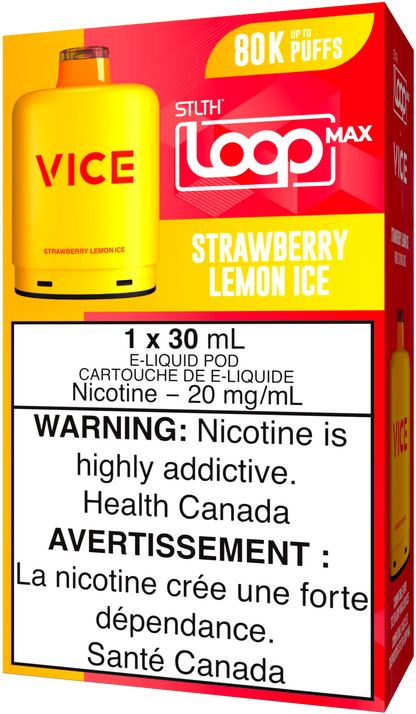 Strawberry Lemon Ice STLTH LOOP MAX X VICE Pod Pack