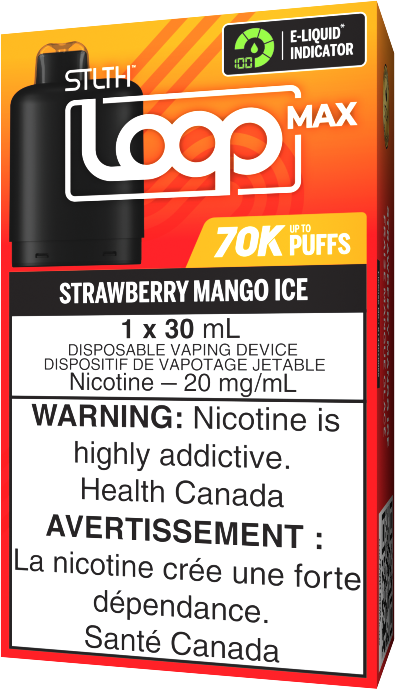 STLTH LOOP MAX 70K Pod Pack - Strawberry Mango Ice