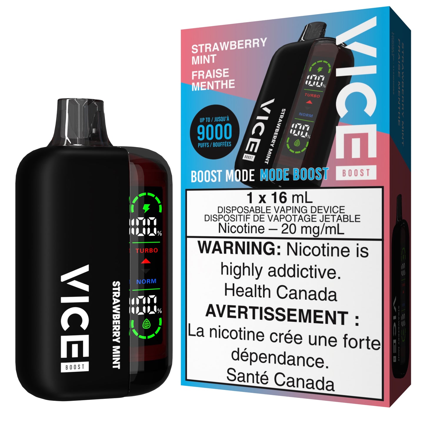 Strawberry Mint Vice Boost Disposable Vape