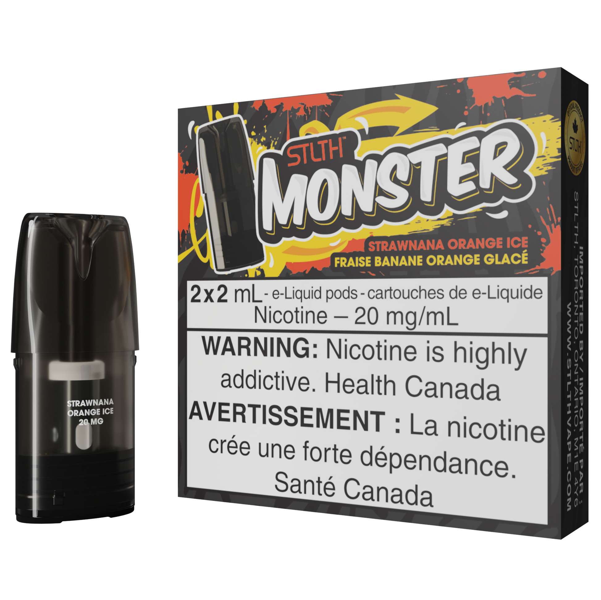 Strawnana Orange Ice STLTH MONSTER Pod Pack