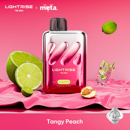 Tangy Peach Lost Vape Lightrise TB 25K Disposable Vape 25000 Puffs