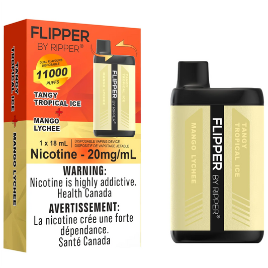 Tangy Tropical Ice And Mango Lychee Flipper by Ripper Vape 11000 11K Puffs Disposable