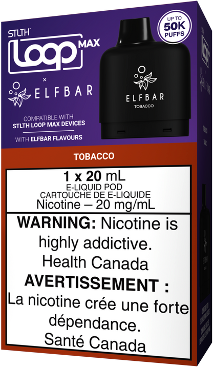 Tobacco STLTH LOOP MAX X ELFBAR Pod Pack