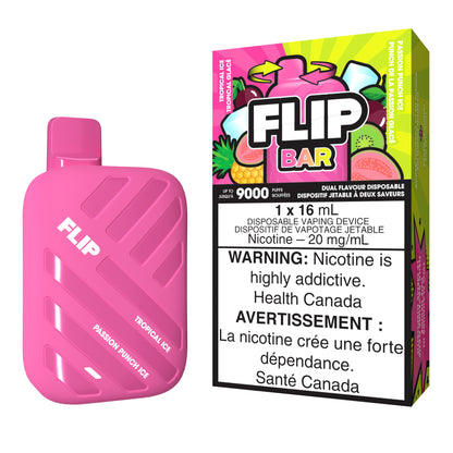 Flip Bar Disposable Vape flavour Tropical Ice & Passion Punch Ice