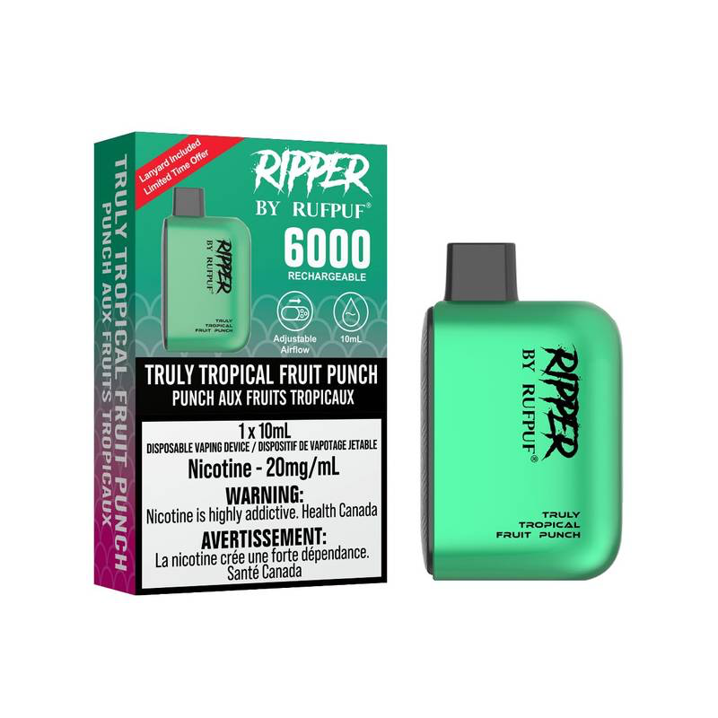 RUFPUF Ripper 6000 Disposable - Truly Tropical Fruit Punch – Cloud ...