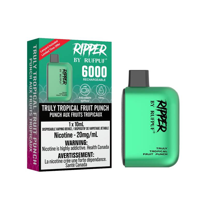 Rufpuf Ripper 6000 Disposable Vape flavour Truly Tropical Fruit Punch