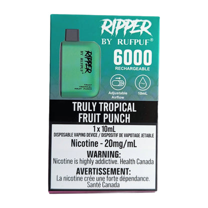 Rufpuf Ripper 6000 Disposable Vape flavour Truly Tropical Fruit Punch