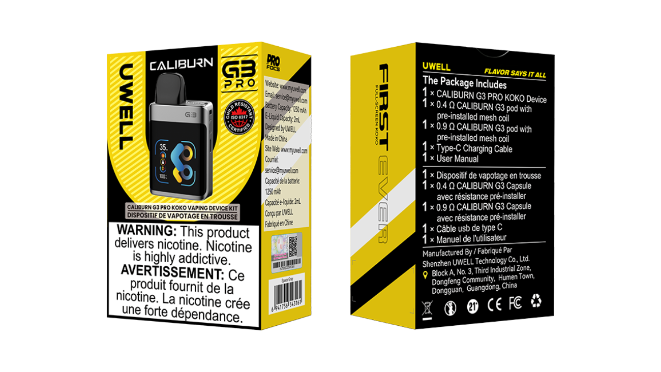 UWELL CALIBURN G3 PRO KOKO Pod Kit CRC Canada Package