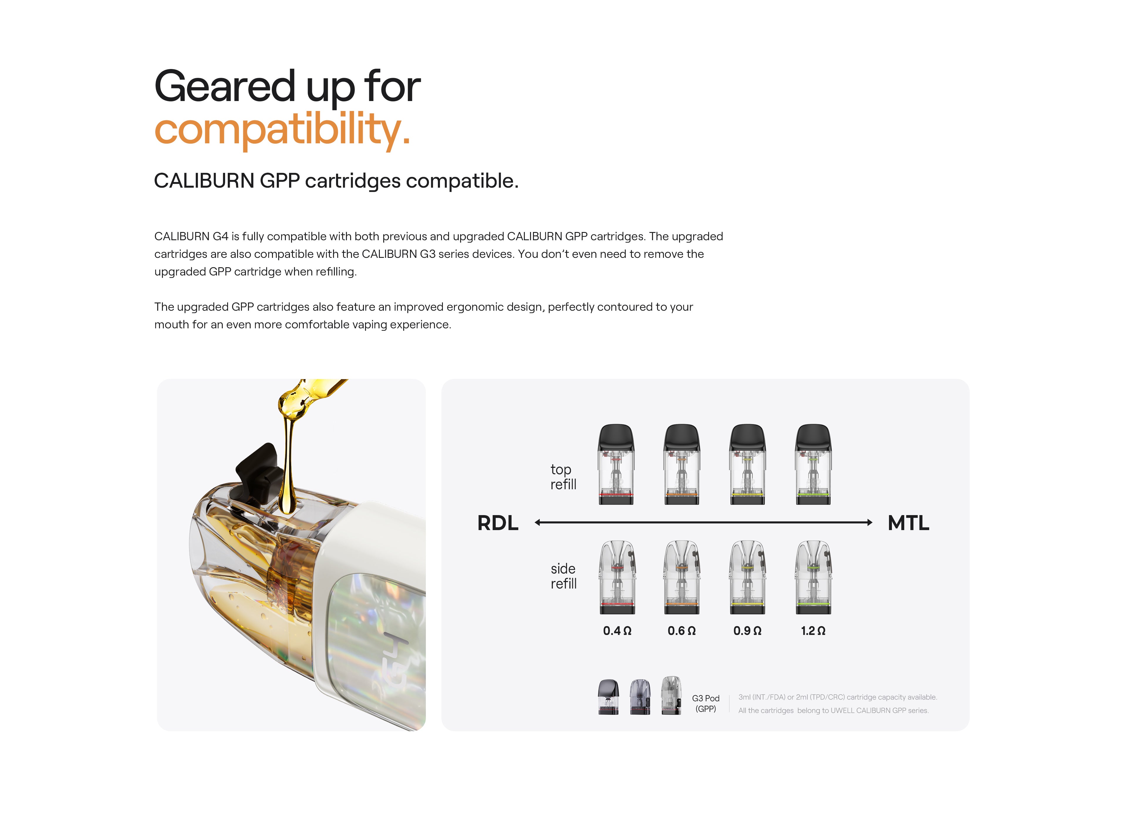 UWELL CALIBURN G4 GPP Cartridge Compatible