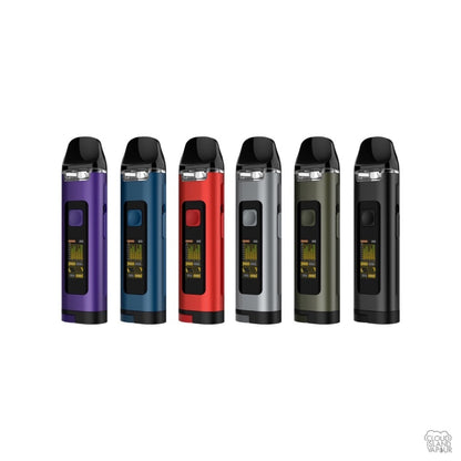 UWELL Crown D Pod system vapes in 6 colours, Purple, Blue, Red, Gray, Green, Black