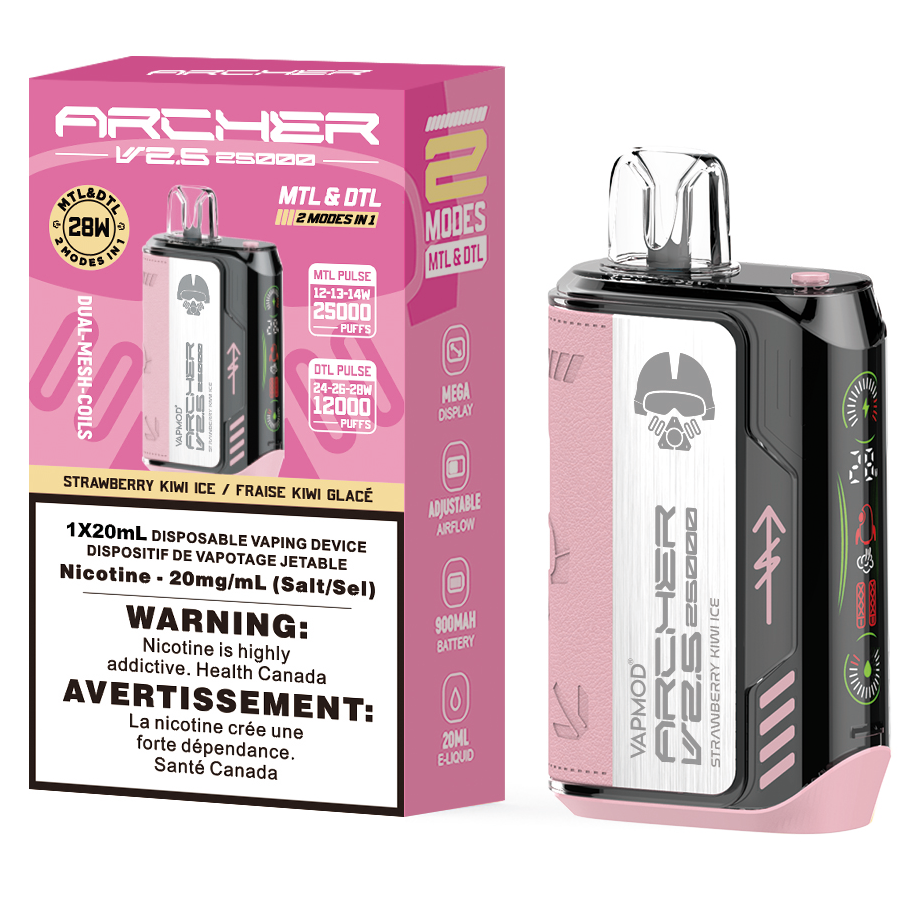 VAPMOD ARCHER V2.5 25K Disposable Vape 25000 Puffs Strawberry Kiwi Ice