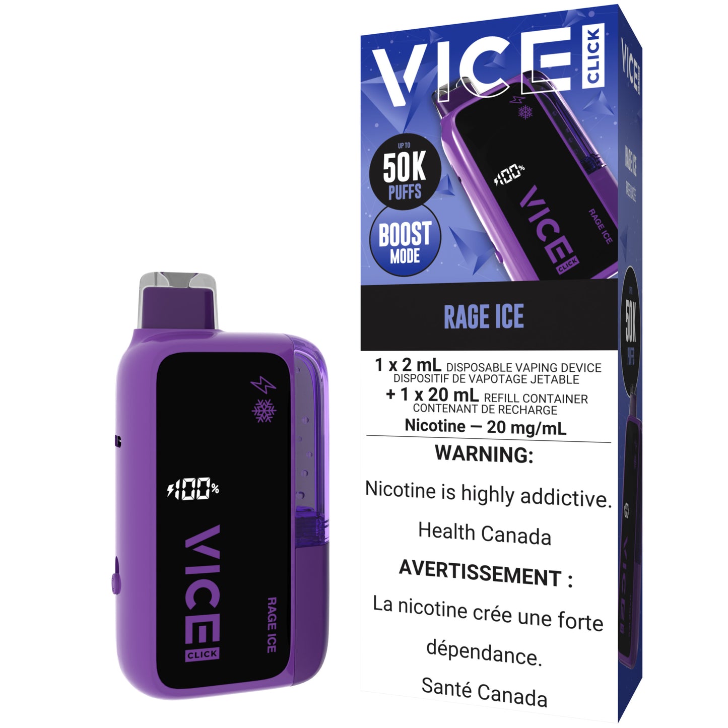 VICE CLICK Disposable Rage Ice