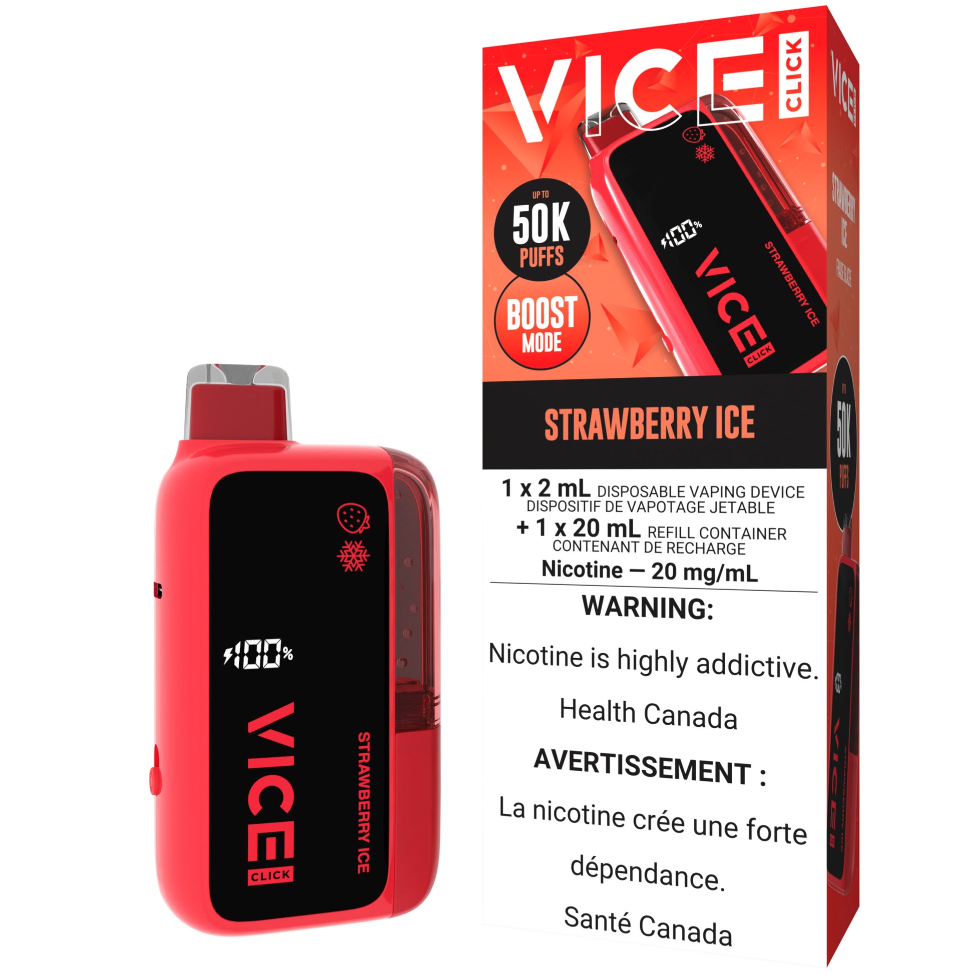 VICE CLICK Disposable Strawberry Ice
