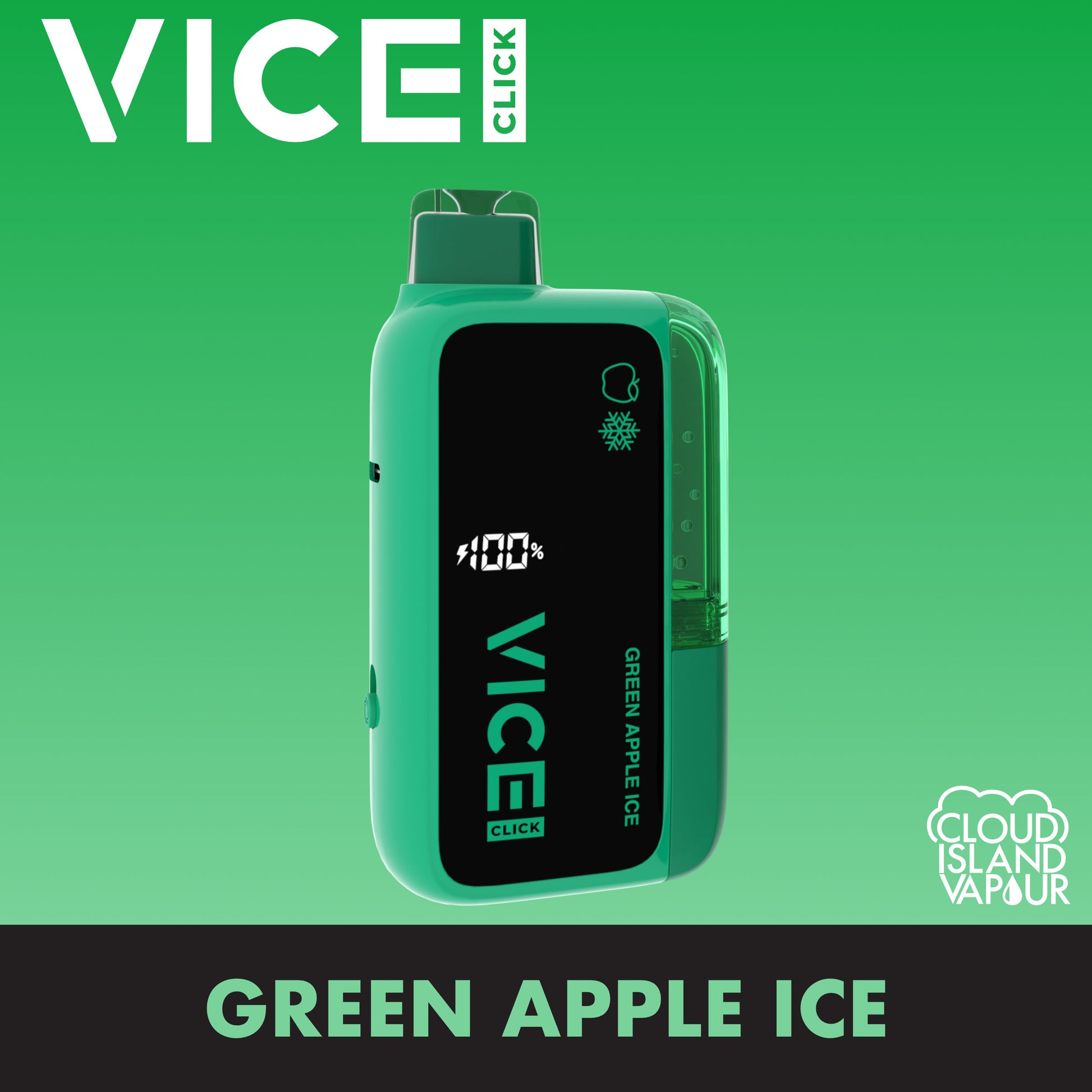 VICE CLICK Disposable Vape Green Apple Ice