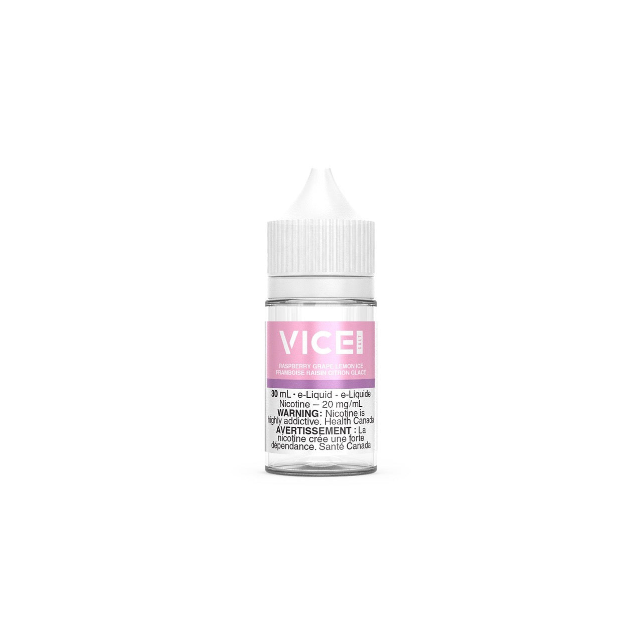 VICE Salt Nic Ejuice 30ml bottle flavour Raspberry Grape Lemon Ice