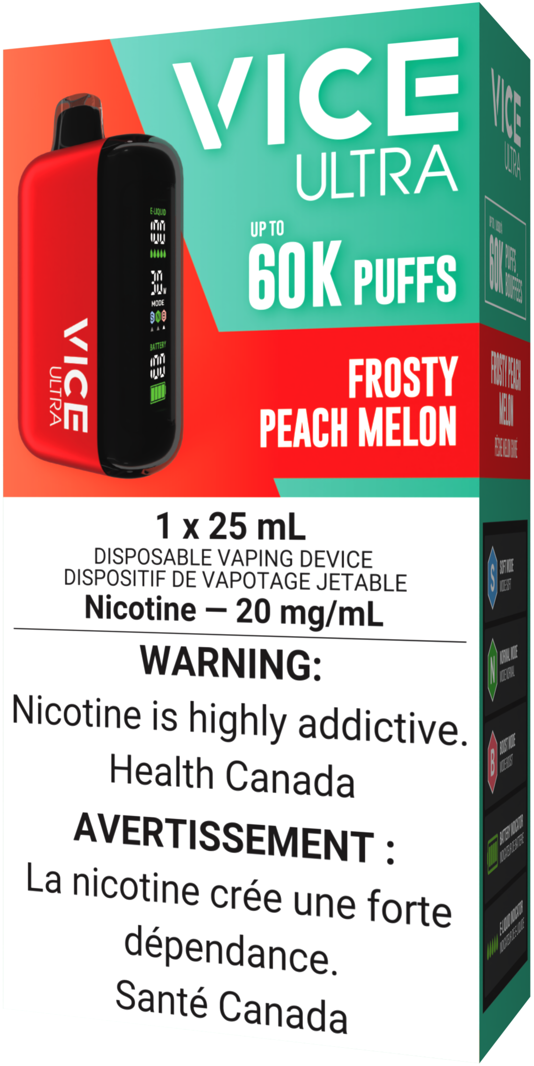 VICE ULTRA 60K Disposable Frosty Peach Melon