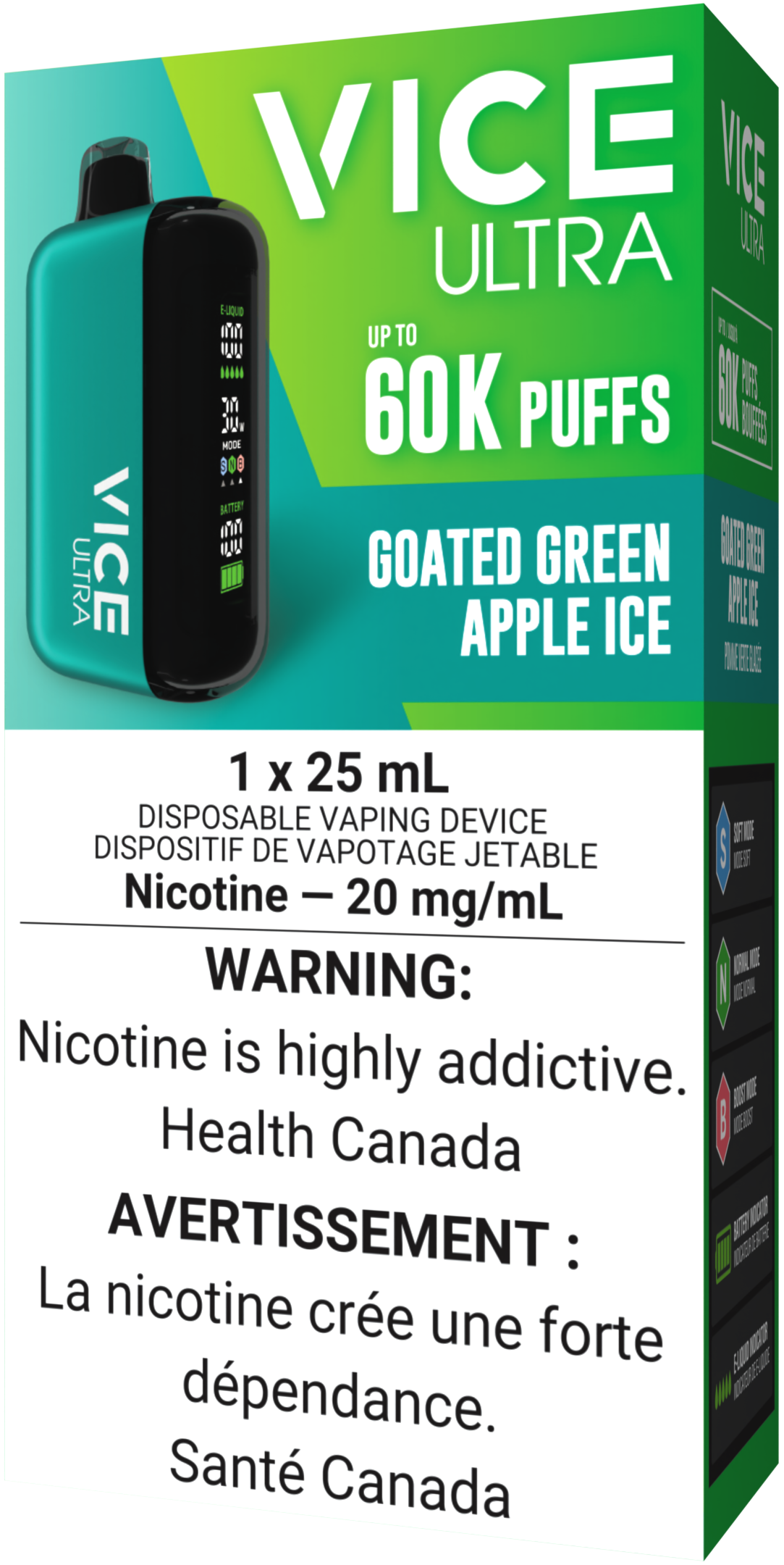 VICE ULTRA 60K Disposable Goated Green Apple Ice