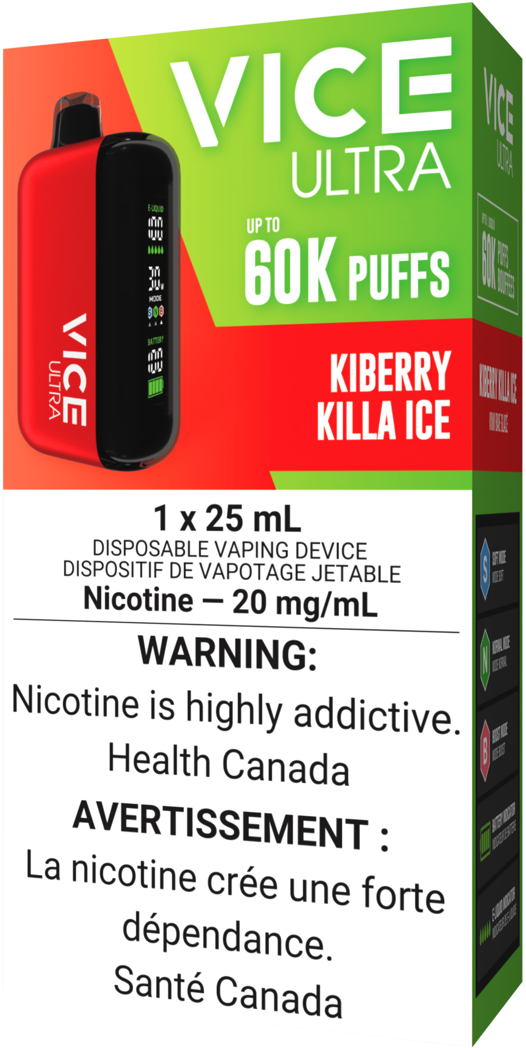 VICE ULTRA 60K Disposable Kiberry Killa Ice