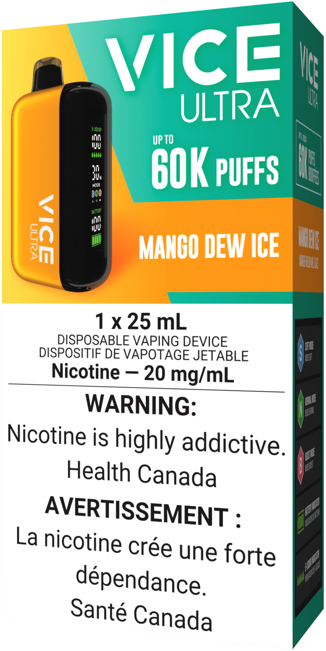 VICE ULTRA 60K Disposable Mango Dew Ice