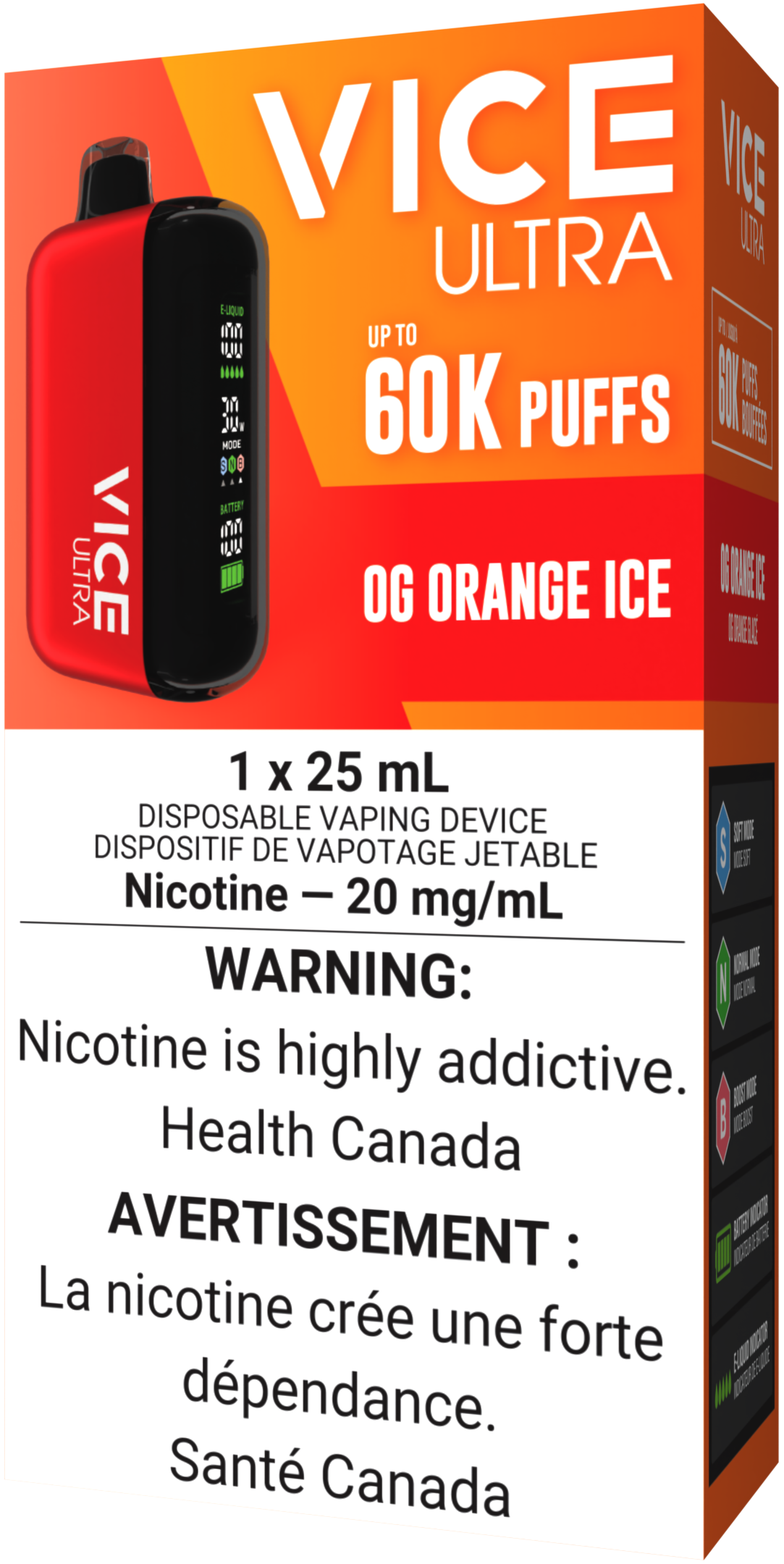 VICE ULTRA 60K Disposable Og Orange Ice