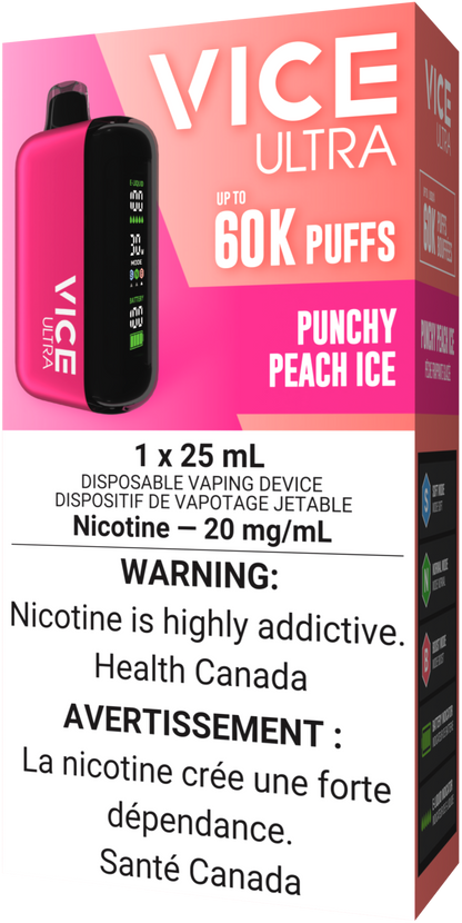 VICE ULTRA 60K Disposable Punchy Peach Ice