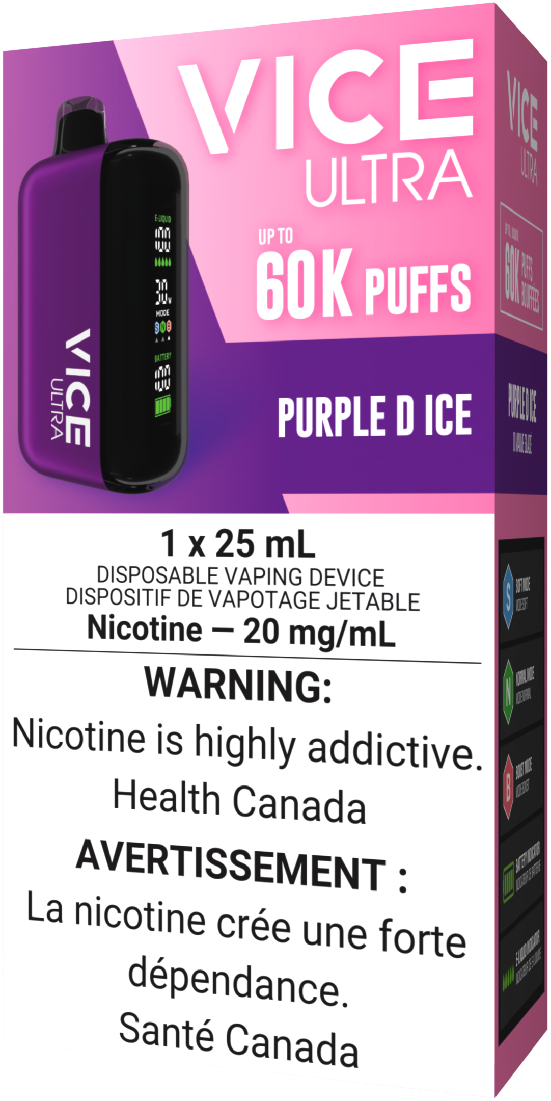 VICE ULTRA 60K Disposable Purple D Ice