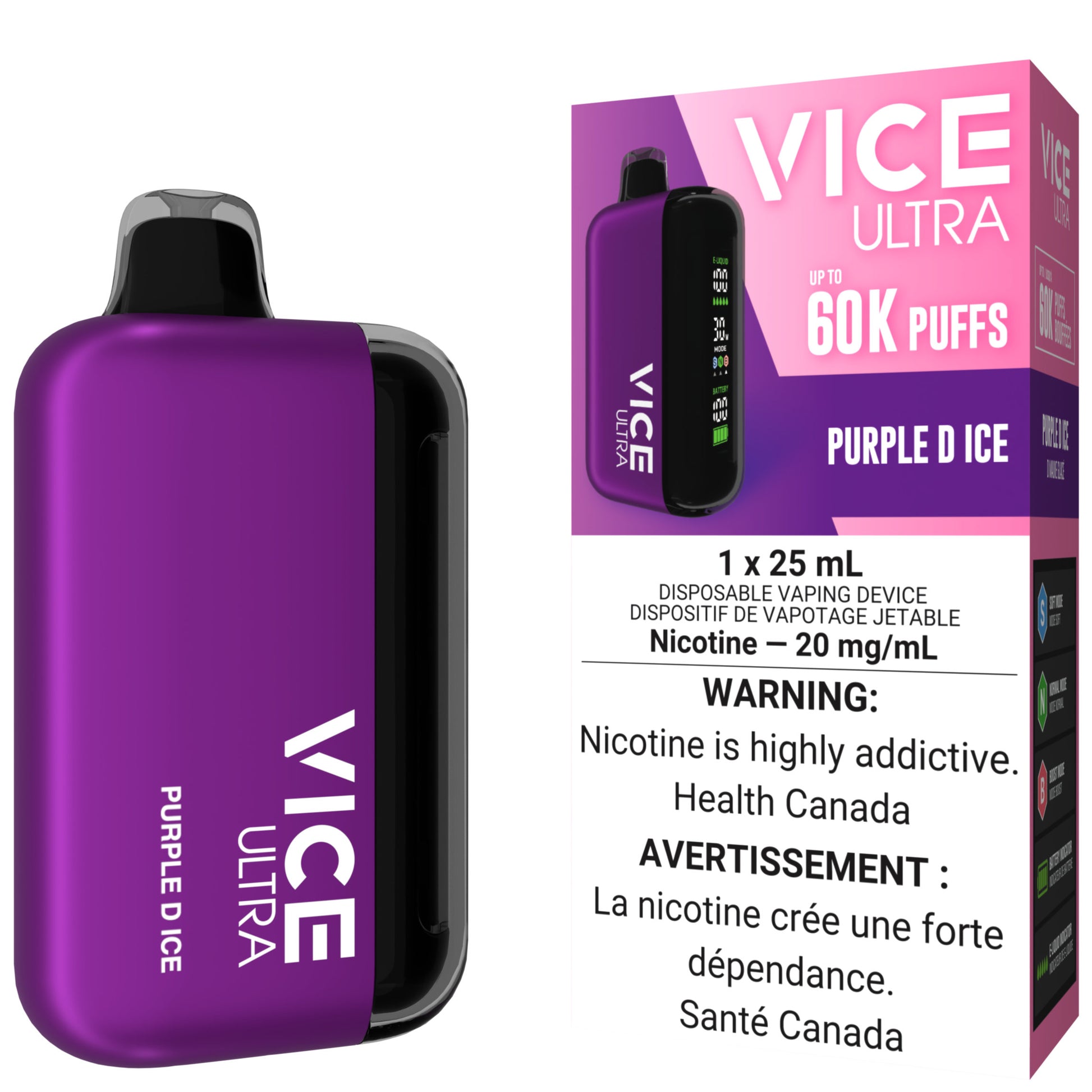 VICE ULTRA 60K Disposable Vape Purple D Ice