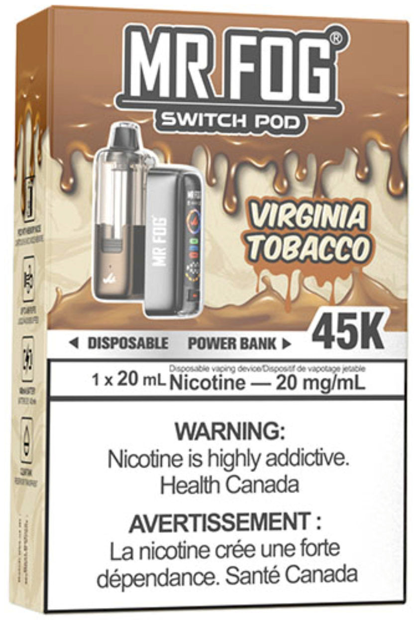 Virginia Tobacco MR FOG SWITCH POD Kit Package
