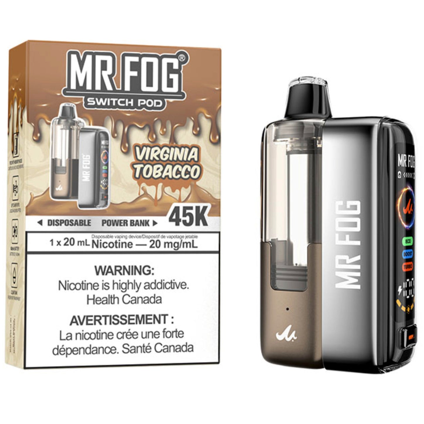 MR FOG SWITCH POD Starter Kit - Virginia Tobacco Cloud Island Vapour MR FOG SWITCH POD Starter Kit - Virginia Tobacco Cloud Island Vapour