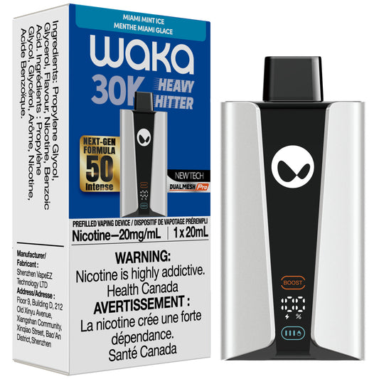 WAKA Heavy Hitter 30K Disposable Vape Miami Mint Ice