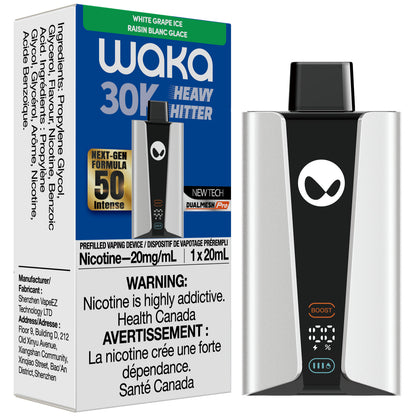 WAKA Heavy Hitter 30K Disposable Vape White Grape Ice