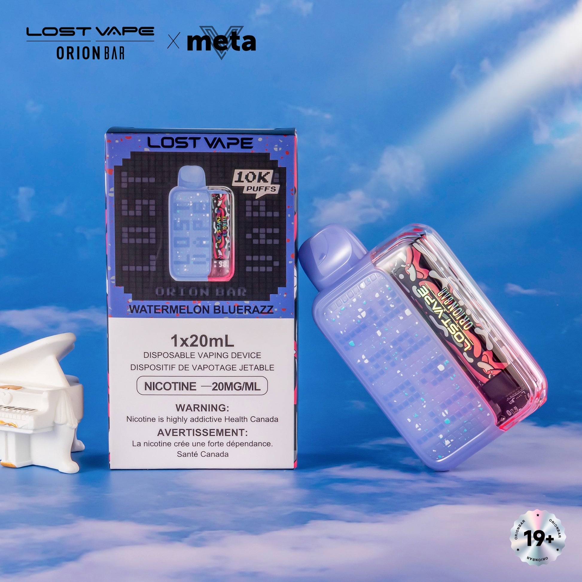 Watermelon Blue Razz Lost Vape Orion Bar 10000 Disposable Vape