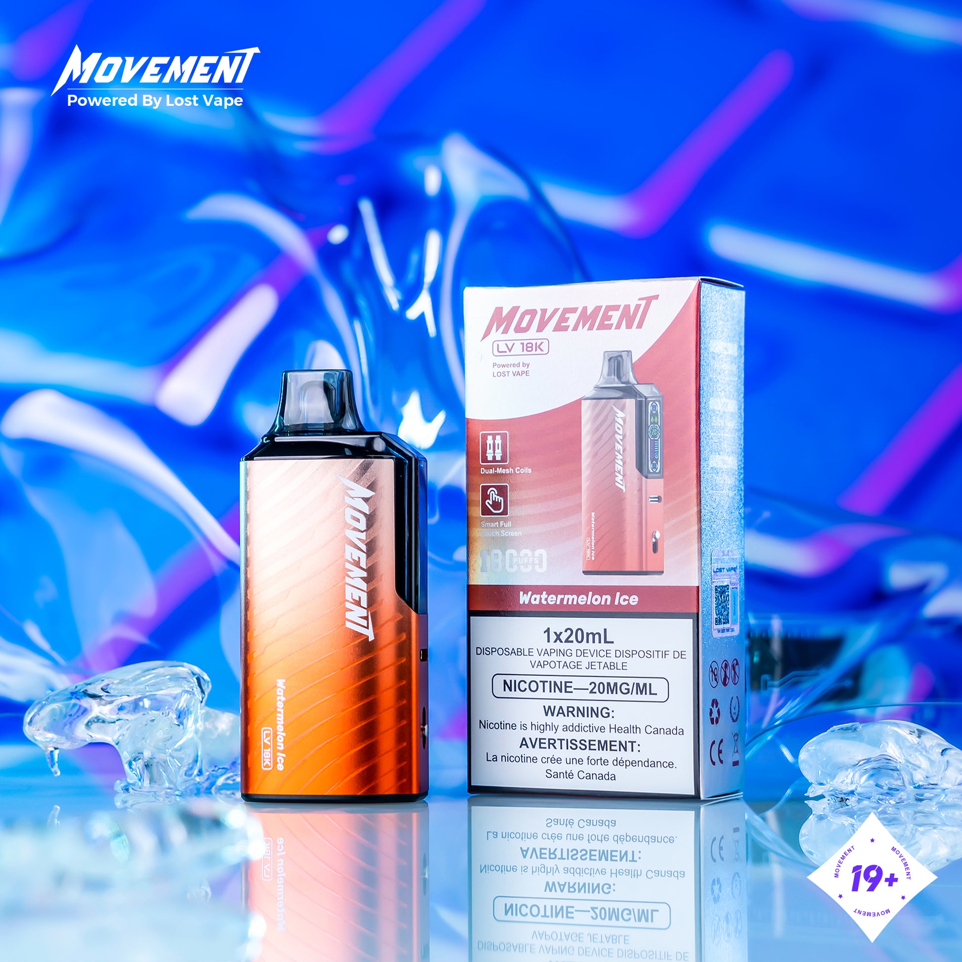 Lost Vape Movement LV 18K Disposable Vape - Watermelon Ice Cloud Island Vapour Lost Vape Movement LV 18K Disposable Vape - Watermelon Ice Cloud Island Vapour