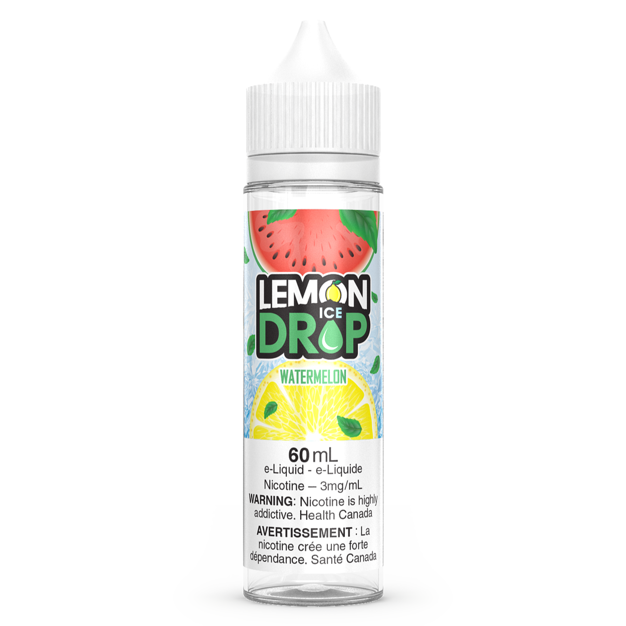 Watermelon LEMON DROP ICE Vape Juice E-Liquid 60mL Freebase