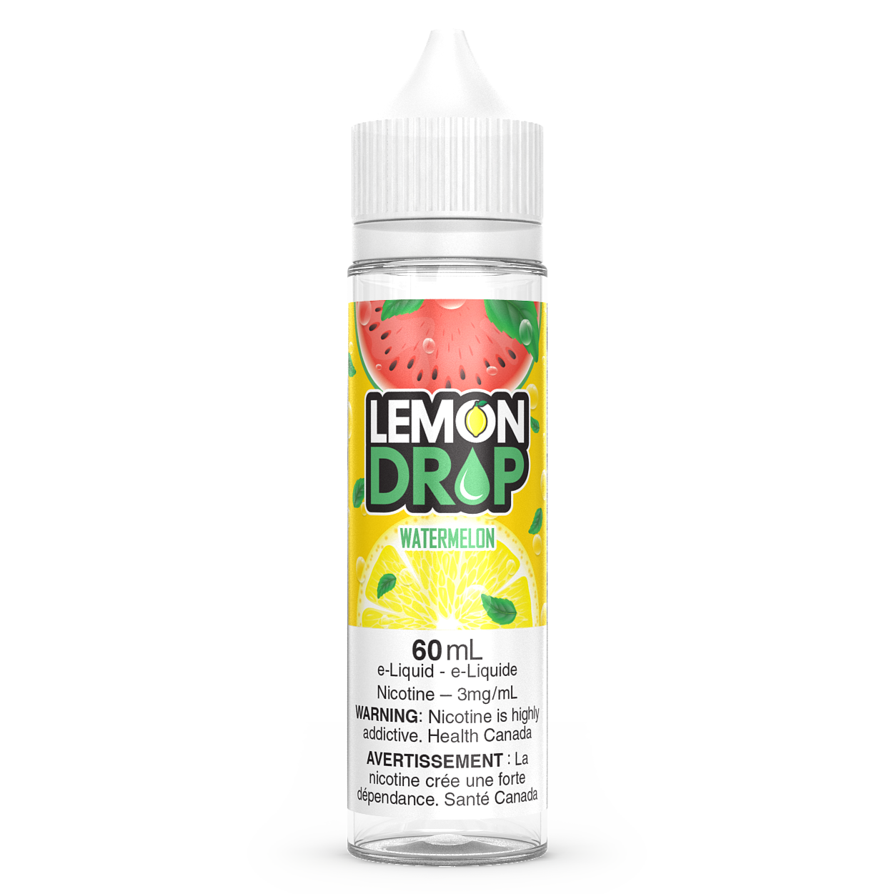 Watermelon LEMON DROP Vape Juice E-Liquid 60mL Freebase