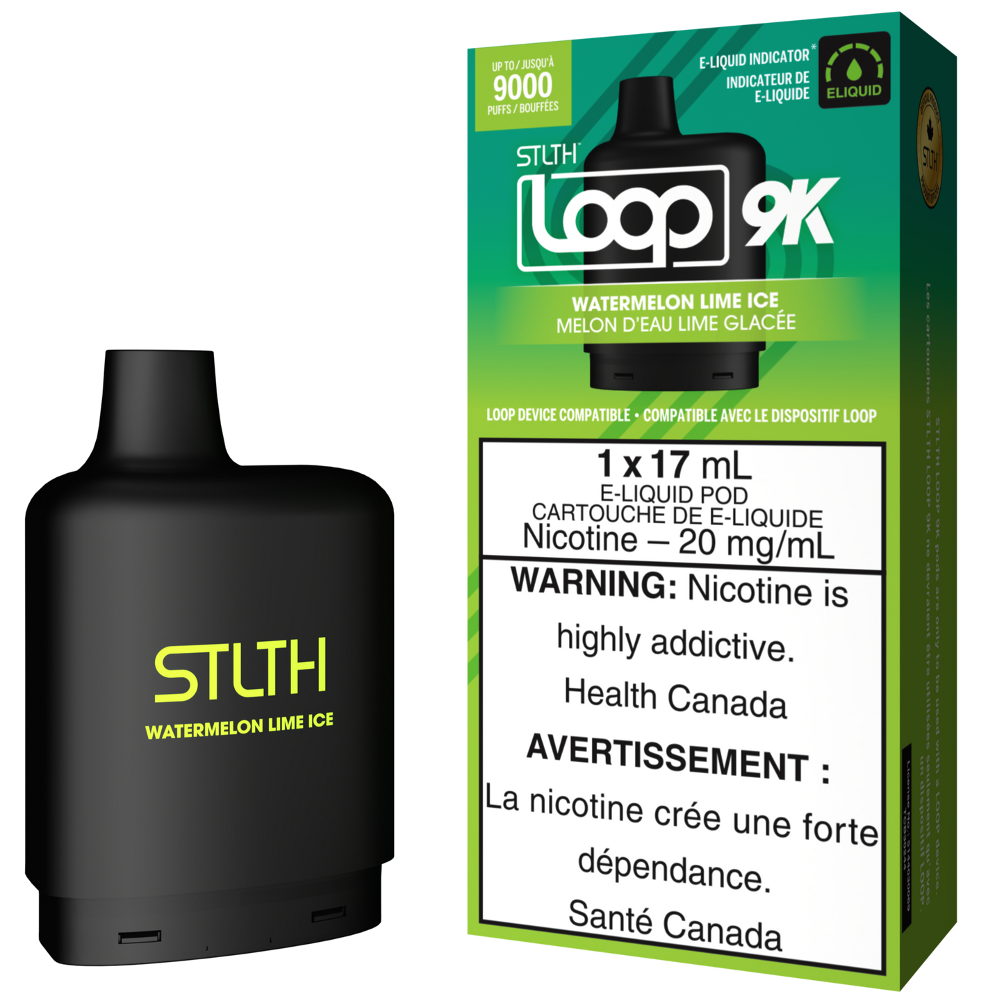 Watermelon Lime Ice STLTH LOOP 9K Pod Pack