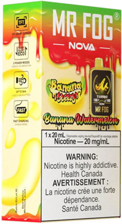 MR FOG NOVA 36K Disposable Vape - Banana Steezy Watermelon Cloud Island Vapour MR FOG NOVA 36K Disposable Vape - Banana Steezy Watermelon Cloud Island Vapour