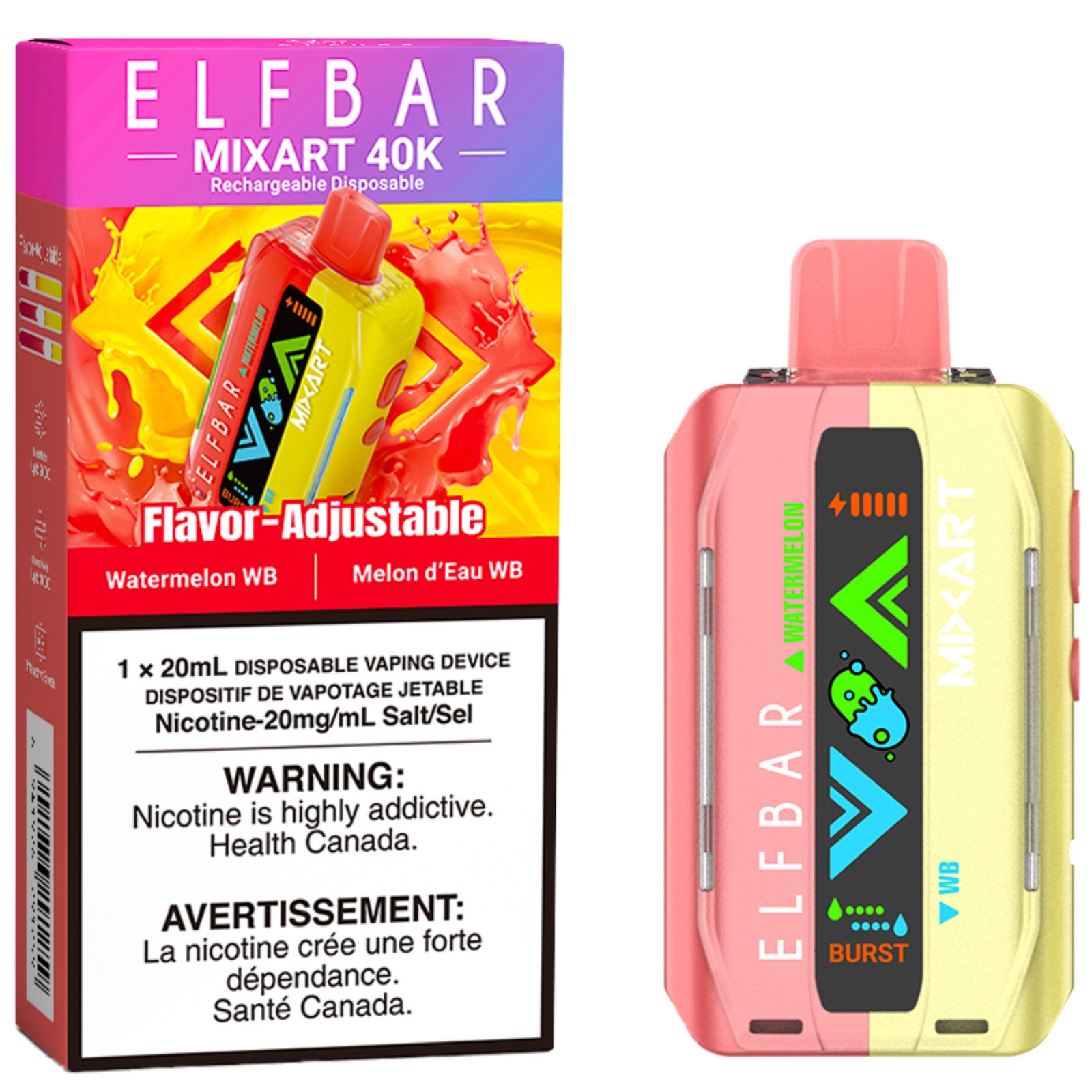 Watermelon WB ELF BAR MIXART 40K