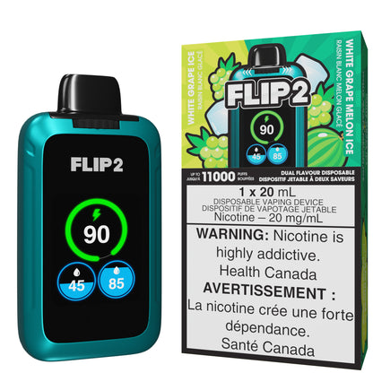 White Grape Ice And White Grape Melon Ice FLIP 2 Disposable Vape By FLIP BAR