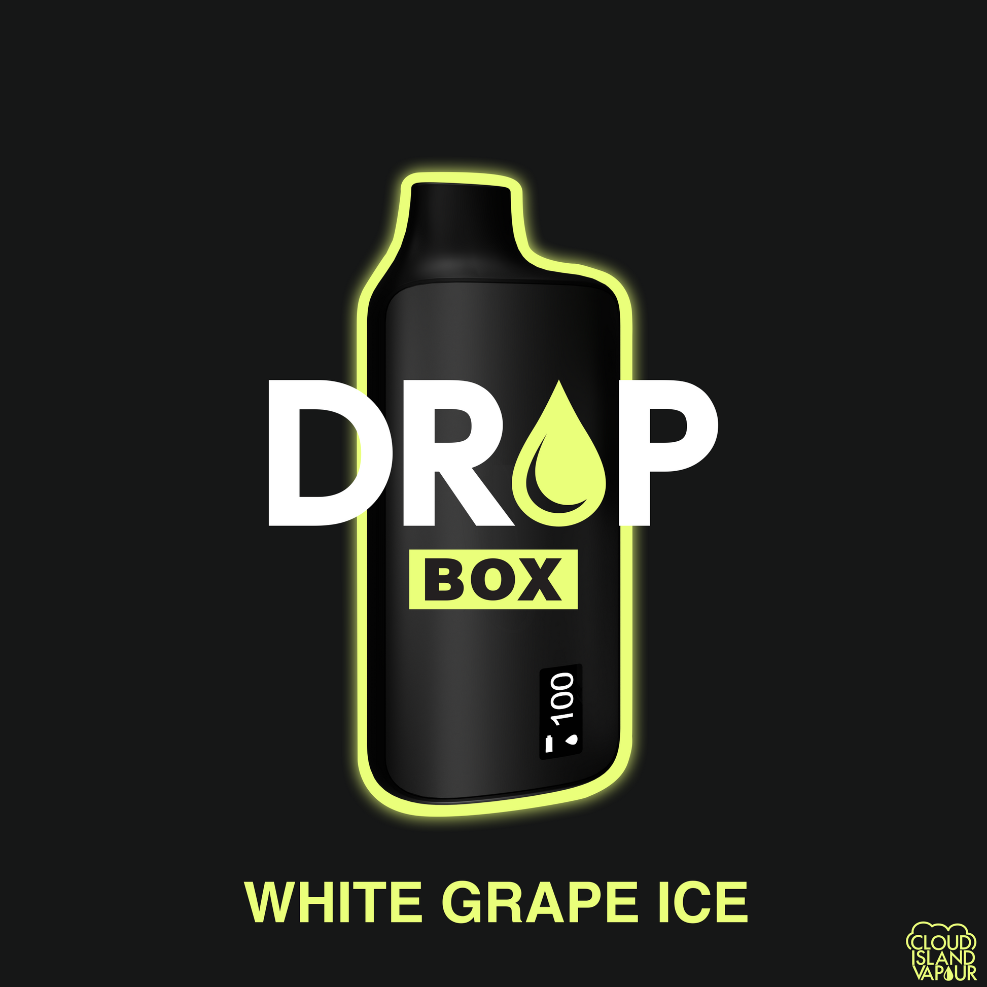 DROP BOX 8500 Disposable Vape in the flavour White Grape Ice