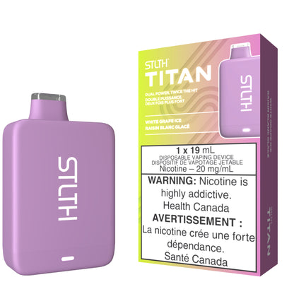 White Grape Ice STLTH TITAN Disposable Vape