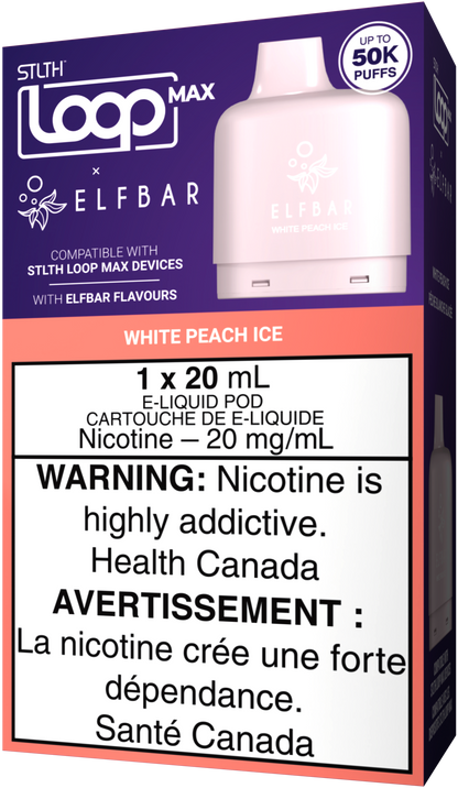 White Peach Ice STLTH LOOP MAX X ELFBAR Pod Pack