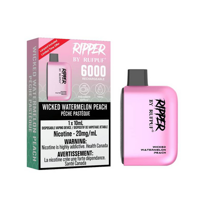 Rufpuf Ripper 6000 Disposable Vape flavour Wicked Watermelon Peach