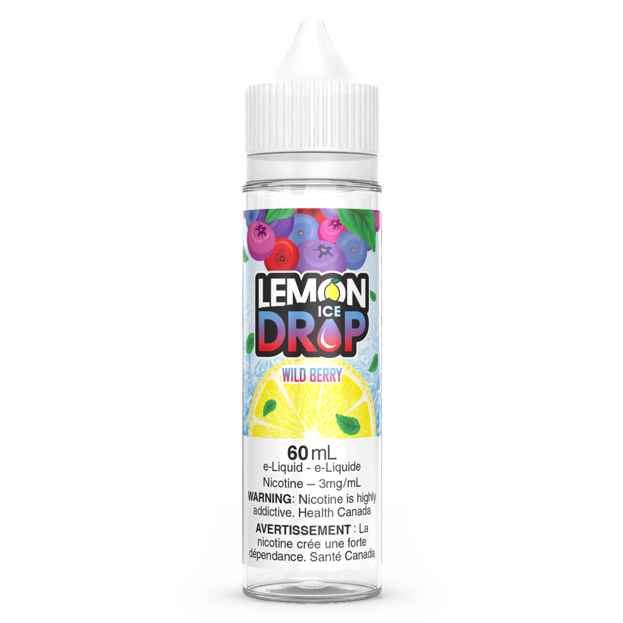 Wild Berry LEMON DROP ICE Vape Juice E-Liquid 60mL Freebase