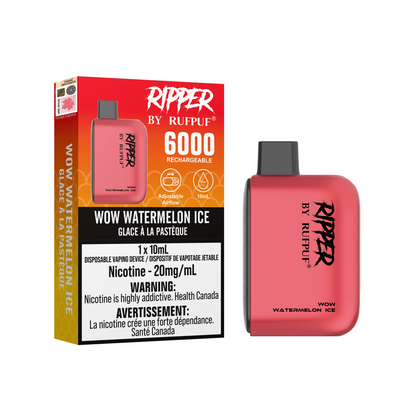 Rufpuf Ripper 6000 Disposable Vape flavour Wow Watermelon Ice