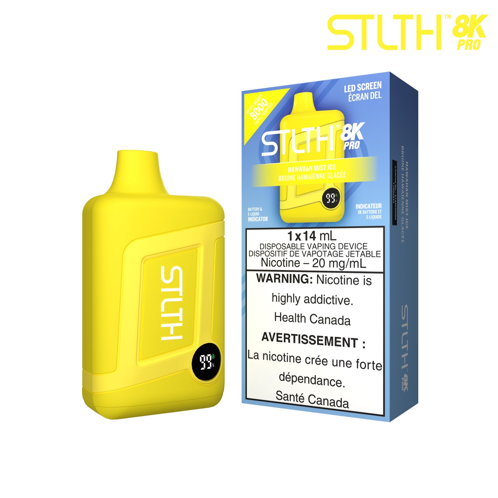 STLTH 8K pro disposable vape Hawaiian Mist Ice